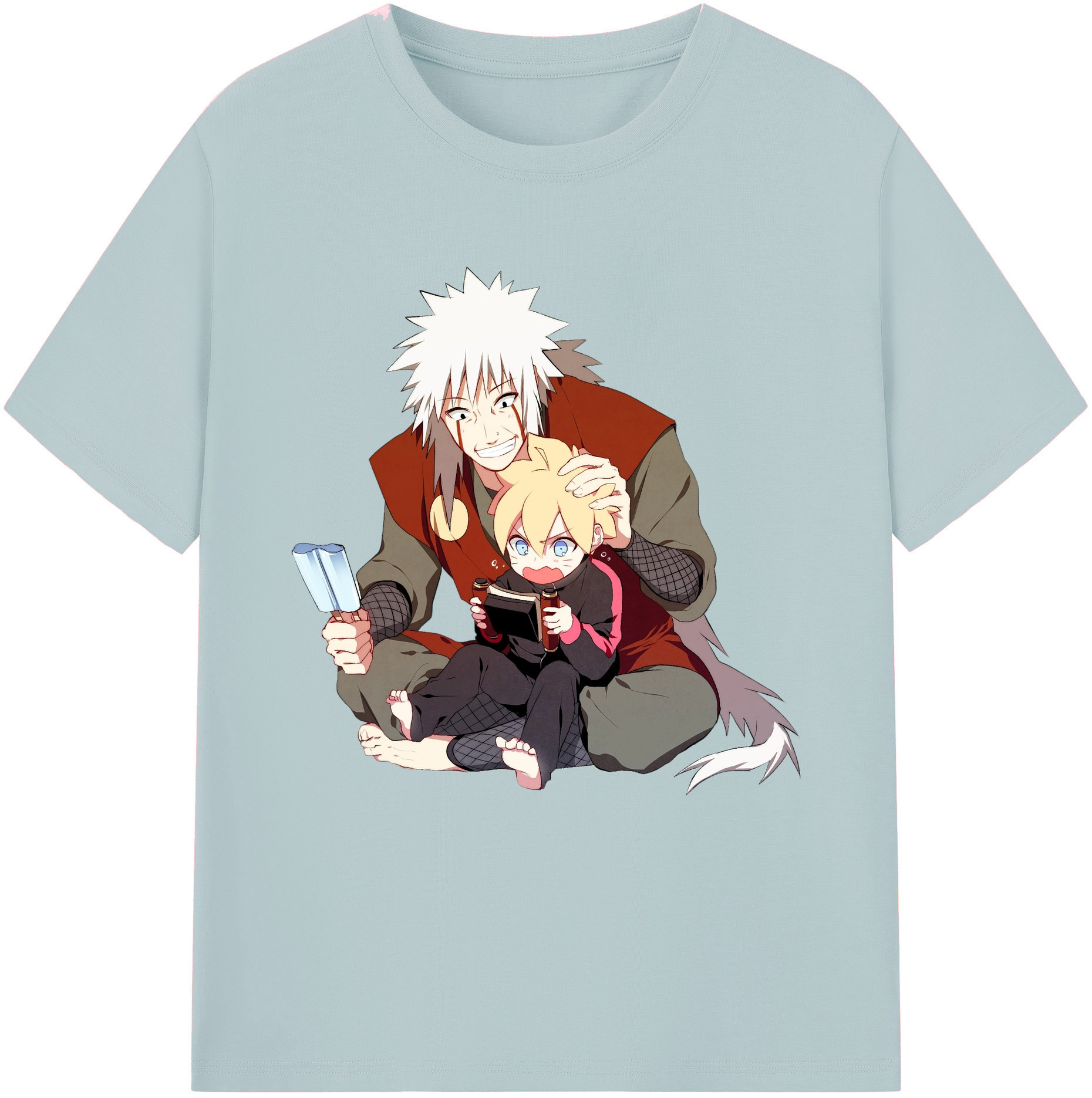 （画像用） NARUTO -ナルト- 自来也（じらいや） Jiraiya 綿100％半袖Tシャツ（フロントプリント）